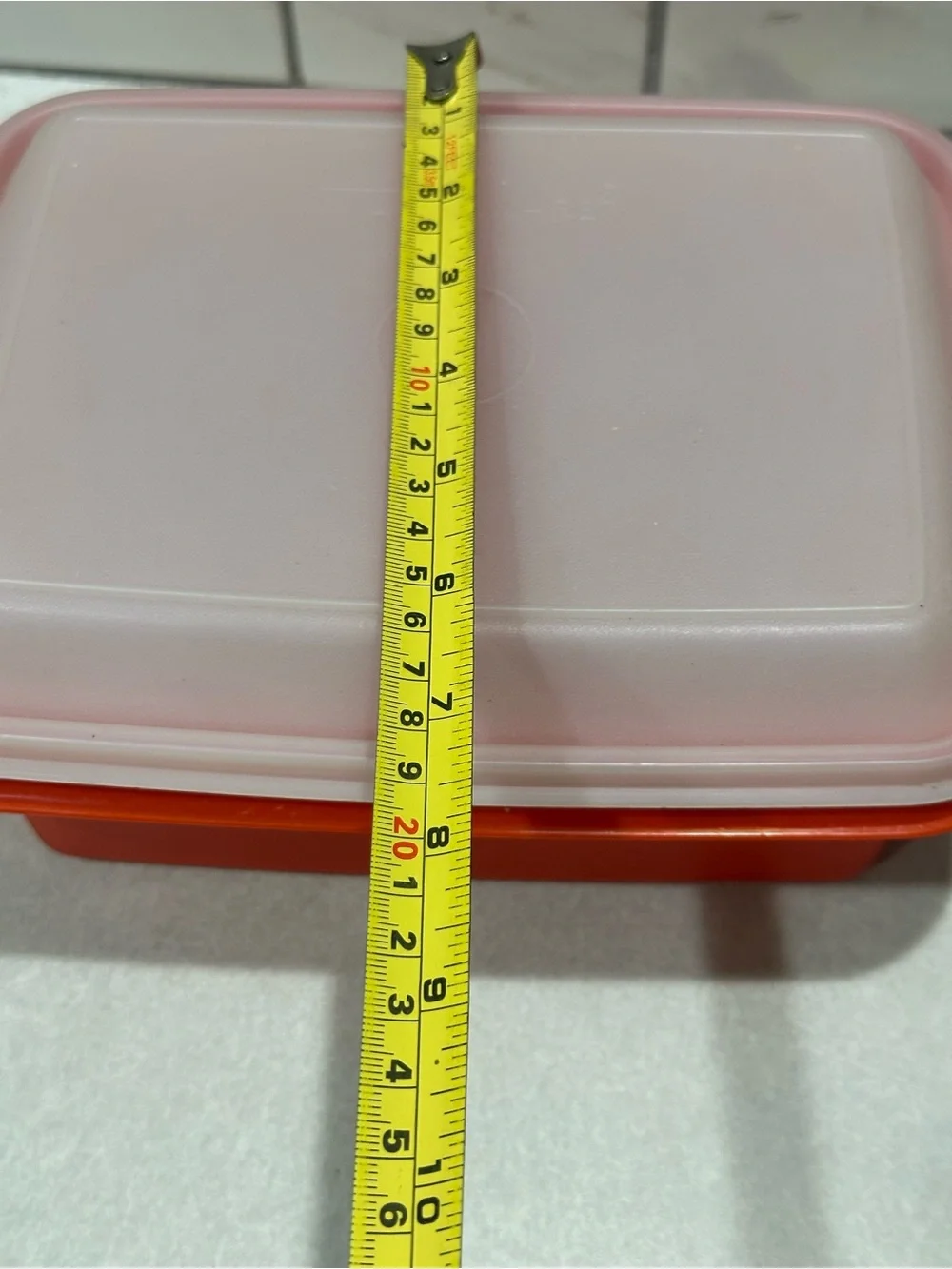 Vintage 3 Piece Set Tupperware Luncbox/ Ice Cream Keeper #|254-18Paprika/Red
